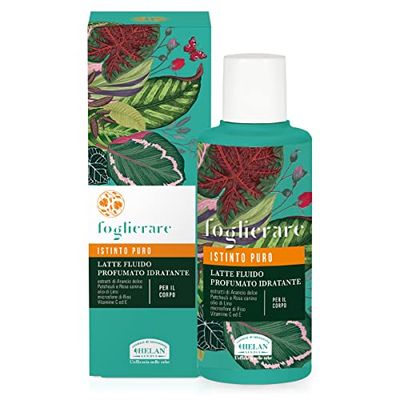 Helan Foglierare Istinto Puro - Moisturising, Scented Body Cream for Dry Skin with Linseed Oil, Vitamin C & E - Gentle Moisturiser with Sweet Orange & Patchouli, Silky Effect - Made in Italy, 200 ml