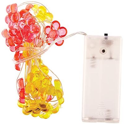 Baker Ross FX489 Guirlande de lampes LED en forme de fleurs – Lot de 1, lumières féériques chaudes pour les décorations de Pâques.