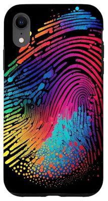 snirt Decorative Cushion, Fingerprint Mobile Phone Case, T-Shirt Print Case for iPhone XR