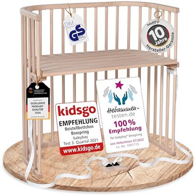 babybay Boxspring Berço de colecho com ventilação extra, cor de madeira natural