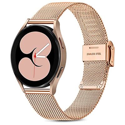 Issinlky Correa para Samsung Galaxy Watch 4, 20mm correa metal acero inoxidable para 4 Classic/Galaxy Watch 5/Galaxy Watch 6/Galaxy Watch 3 41mm/Galaxy Watch Active 2/Gear Sport/Amazfit GTS