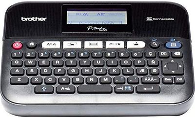 Brother PT-D450VP Etichettatrice Desktop Collegabile a PC, con Display LCD, Ampia Tastiera QWERTY, Tasti Funzione "One Touch", Nastri fino a 18 mm