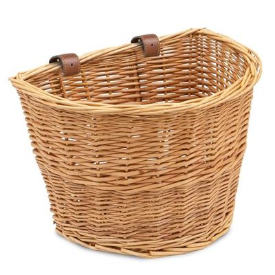 Prosource Rieten fietsmand voor dames en heren, geschikt voor de meeste fietsen, strandcruiser, hometrainer, e-bike, racefiets, lichtbruin