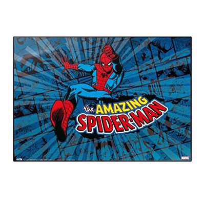 Grupo Erik Spider-Man Desk Mat | 13.5 x 19.5 inches - 34.5 x 49.5 cm Desk Pad, Desk Decor, Desk Protector Mat | Cute Stationary, Back to School Supplies, Kids Desk Accessories
