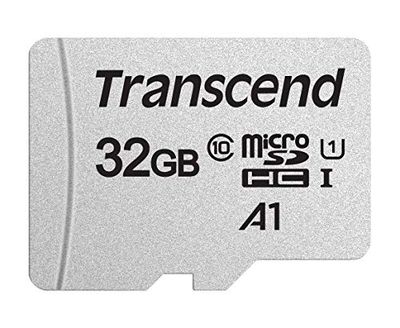 Transcend Cartão de memória microSDXC 300S, 32 GB classe 10, com até 95/45 MB/s (para smartphones, câmaras digitais e consolas da Nintendo) sem adaptador SD - TS32GUSD300S