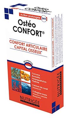 NUTRIGÉE - Ostéo Confort - Confort Articulaire - Capital Osseux - Maintient Une Ossature Normale et La Fonction Normale Des Os & Cartilages - 30 Comprimés - programme 15/30 Jours - Fabriqué en France