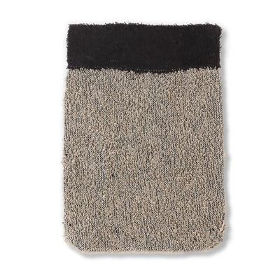 Eco Bath London Guanto da bagno in canapa di sisal naturale, 65 g, colore: nero