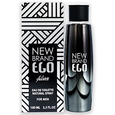 New Brand Ego Silver For Men 3.3 oz EDT Spray