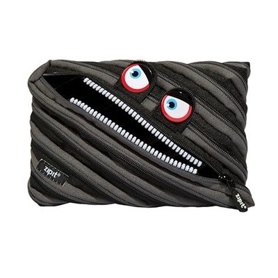 ZIPIT Wildlings etui voor kinderen | Groot etui voor school, universiteit en kantoor | Potloodtas voor jongens en meisjes (zwart)