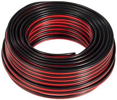 Goobay 67733 Altifalante cabo, 25 m, cor vermelho/preto