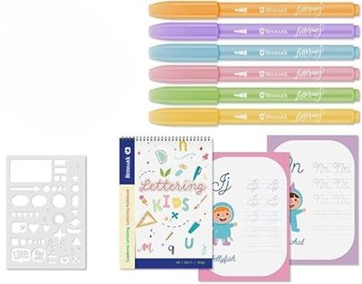 Bismark Cahier pour enfant Lettering Pastel A5 + 6 Rotus