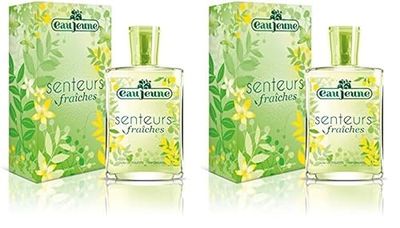 Eau Jeune - Eau de Toilette Senteurs Fraîches -75 ml (Lot de 2)