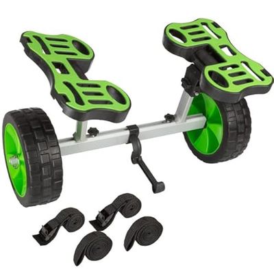 RAD Sportz - Kajakwagen, kanowagen met luchtloze banden, aluminium frame en riemen voor kleine boten, kajakaccessoires - Groen