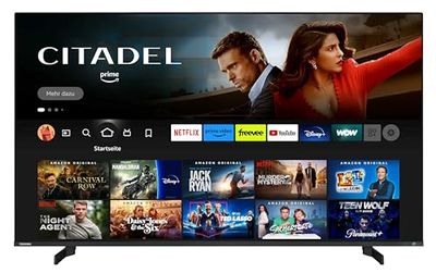 Toshiba Smart Fire TV 65" QLED Ultra HD 65QF5D63DA, TV 4K 65 Pollici con Alexa Integrata, Compatibile con Alexa, DVB-T2, Dolby Vision HDR10, HDMI 2.1, Dolby Atmos [Classe di efficienza energetica F]