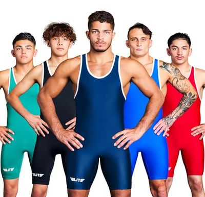 Elite Sports Heren worstelsinglets, standaard singlet voor mannen worsteluniform (marineblauw, X-Large), marineblauw, X-Large