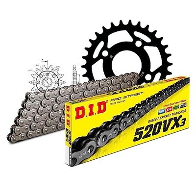 Kettingset DID staal 520VX3 / 86 eindeloos voor Kymco MXU Venox 2 50/250 cc