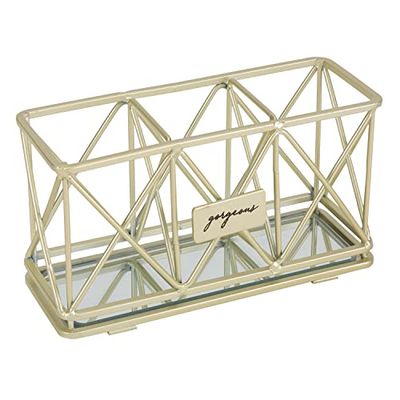 Home Details 3 Compartiment Cosmetische Penseel Potlood Houder, Glas,