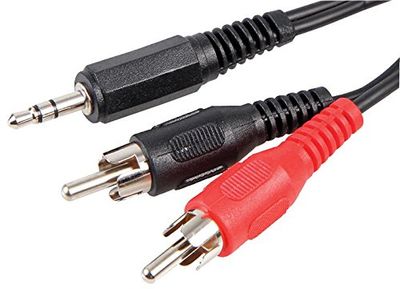 Pro Signal PSG00188 3.5mm Stereo Jack Plug to 2x Phono (RCA) Plugs Lead, 3m, Black
