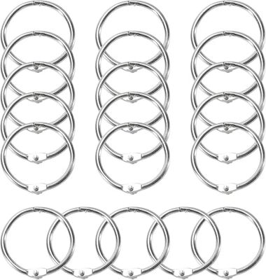 Cheerhom 20 anillos para libros de 25 mm, anillas de metal, encuadernación de anillas, conectores de hojas sueltas para álbumes de recortes, álbumes, archivadores de notas, manualidades, tarjetas,