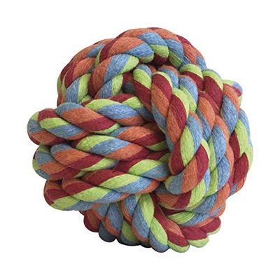 Gloria Hondentouwbal - Maat 9-10 cm - Verzorging voor de tandgezondheid van uw hond - Robuuste bal - Zeer Duurzaam - Hondenspeelgoed - Touwspeelgoed - Verschillende kleuren