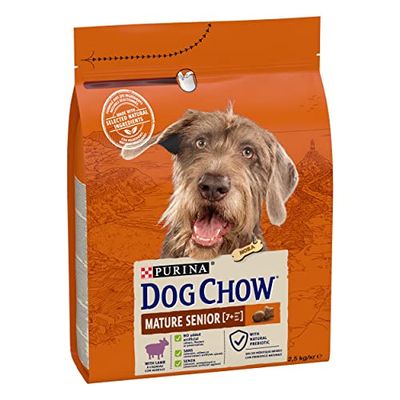 PURINA DOG CHOW Mature&Senior Crocchette per Cani Anziani con Agnello 4 sacchi da 2.5kg