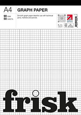 Frisk Graph Paper Pad 90gsm 50sheets A4, White