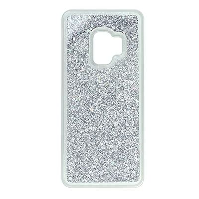 Babaco Telefoonhoesje voor Samsung S9 Liquid Glitter Effect, Zilver