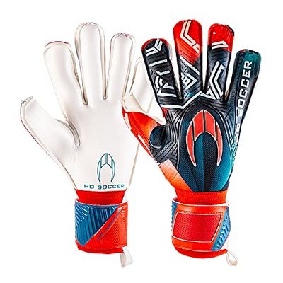 Ho Soccer SSG ESKUDO II Roll/Negative Crystal Red målvakt handskar, Unisex Vuxen, Röd/Vit, 10,5
