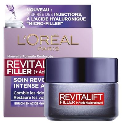 L'Oréal Paris Revitalift Filler Soin Jour Revolumisant Anti-Rides & Volume - Concentra-se em ácido hialurónico - 50 ml