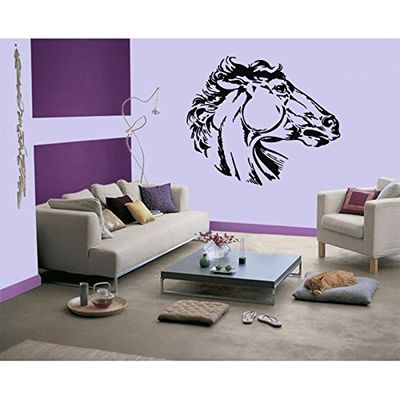 Tatoutex Stickers Tête de Cheval - Argent, L 50cm x H 42cm
