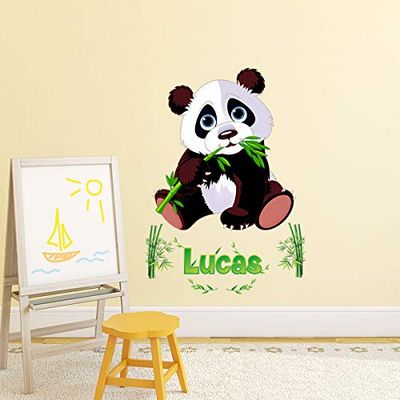Autocolantes personalizados com nome personalizado, autocolante para nome personalizado – decoração de parede quarto infantil, 2 painéis de 30 x 25 cm e 45 x 30 cm, autocolantes personalizáveis