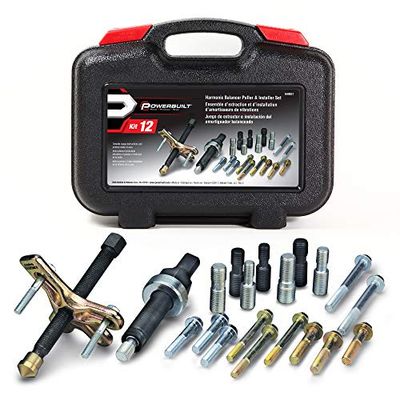 Powerbuilt Harmonic Balancer Puller en Installer Tool Set, Installeren en Verwijderen Kit, Auto's en Lichte Trucks, Opbergkoffer - 648637