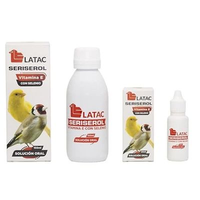 Latac Vitamine E + Sélénium SERISEROL pour Oiseaux liquides 150 ML