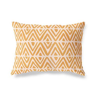 BonaMaison Oranje-Gebroken Wit Decoratieve Kussensloop, Kussenhoezen Bank, Decoratieve Kussenhoesjes, Kussensloop; Sofa, Slaapkamer, Kantoor, Auto 45x60 Cm - Ontworpen en vervaardigd in Turkije
