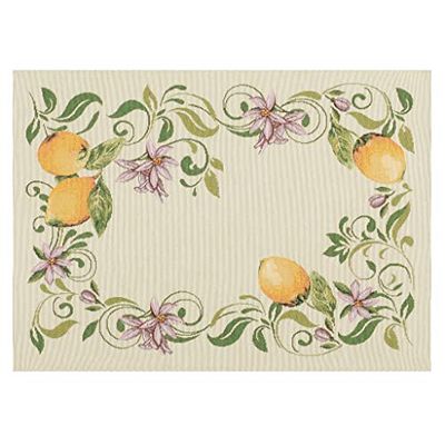 Deco Mex Carta da parati, motivo intrecciato, crema, verde, giallo, 35 x 45 cm