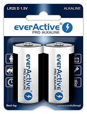 PILAS ALCALINAS EVERACTIVE PRO ALKALINE LR20 D - TARJETA BLÍSTER - 2 PIEZAS
