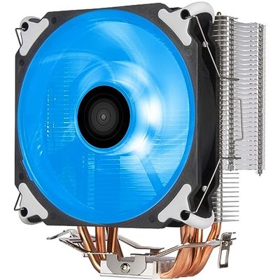 Silverstone SST-AR12-RGB - Argon Ventilateur de processeur 4 Caloducs en Contact Direct, Ventilateur RGB PWM 120 mm
