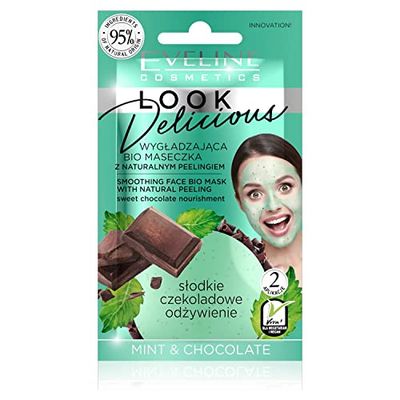 Eveline Looks Delicious Mint & Chocolate Smoothing Face Bio Mask - (6198) B/25