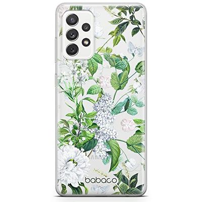 ERT GROUP etui na telefon Samsung A52 5G / A52 LTE 4G / A52S 5G, case oryginalny i oficjalnie licencjonowany przez Babaco, wzór Flowers 038, optymalnie dopasowane, plecki z TPU częściowo przeźroczyste