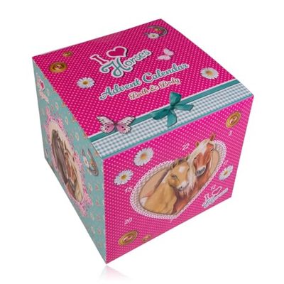Accentra Calendrier de l'Avent 2024 pour filles avec 24 produits de soin Calendrier l'Avent Beauté avec lotion pour le corps, bombe de bain, gel douche, shampooing. Calendrier de Noël pour adolescents