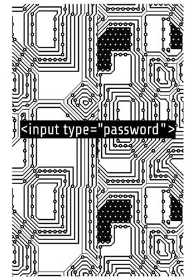 Computer Password Tracker & 24 Monthly Planner & Notebook - Hardcover - 100 Pages - 6x9 Inches - B&W