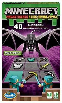 Ravensburger Spieleverlag ThinkFun - 76402 - Minecraft - Het magnetische reisspel. Perfect voor op reis en als cadeau! Een logisch spel, niet alleen voor Minecraft-fans: spel met logische deductie