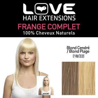 Amore Hair Extensions - IPL / FRK1 / QFC / ICM / 60 - thermofibre (TM) - Clip-In con frange laterali sfalsate - Colore 60 - Pure Blonde