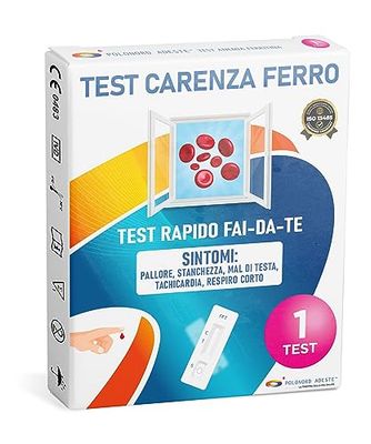 TEST FERRO NEL SANGUE Adeste - Rapido Fai da Te per la Rilevazione di Anemia da Carenza di Ferro
