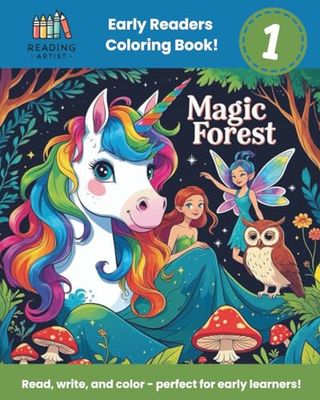Magic Forest: Early Readers Coloring Book: Read, Write, and Color with Confidence