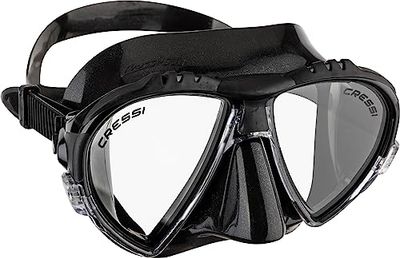 Cressi Matrix Mask - Máscara de mergulho e snorkeling, adulto unissexo, preto/preto, tamanho único