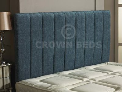 CROWNBEDSUK APOLLO CHENILLE HEADBOARD 2ft6,3ft,4ft,4ft6,5ft,6ft Aqua, 6ft (Super Kingsize)