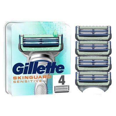 Gillette SkinGuard scheermesjes voor heren met aloë vera, gevoelige huid, 4 stuks