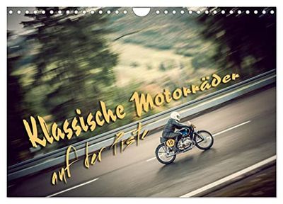 Klassische Motorräder auf der Piste (Wandkalender 2026 DIN A4 quer), CALVENDO Monatskalender: Klassische Motorräder der 30er bis 70er Jahre in Action!