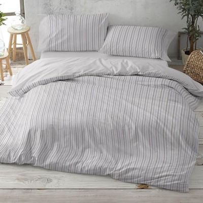 Burrito Blanco Duvet Covers, Cotton, Grey, Ancho de 105